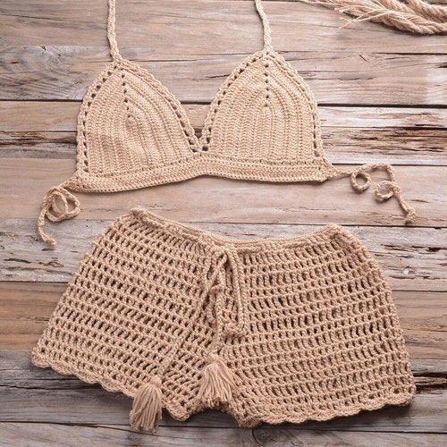 Handmade Crochet Push-Up Bikini Set