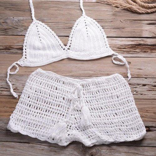 Handmade Crochet Push-Up Bikini Set