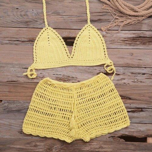 Handmade Crochet Push-Up Bikini Set