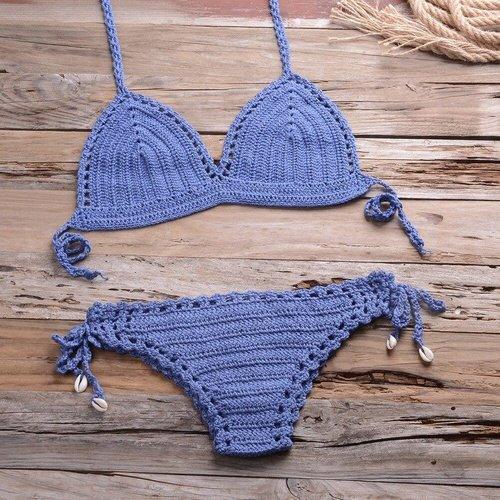 Handmade Crochet Push-Up Bikini Set