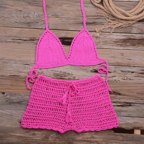 Handmade Crochet Push-Up Bikini Set