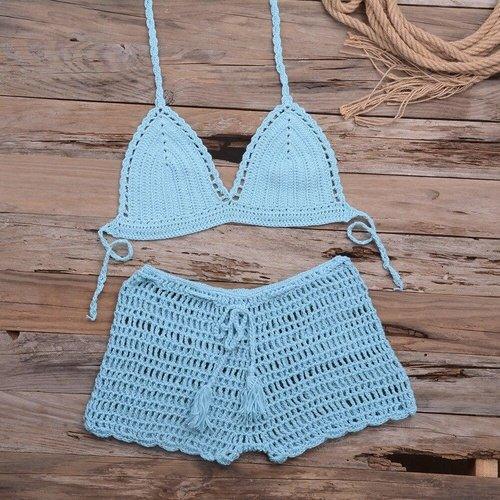 Handmade Crochet Push-Up Bikini Set