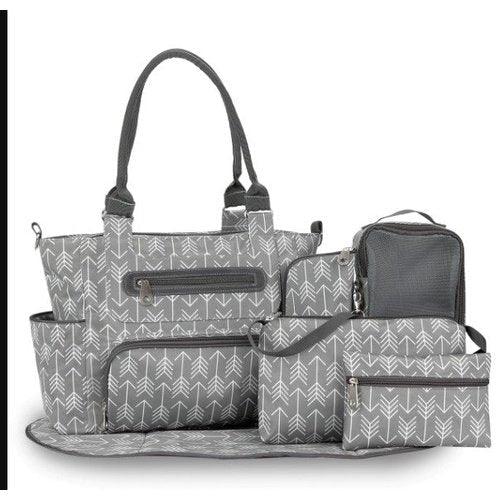 Large Capacity 7 Pieces Set Baby Diaper Tote Bags