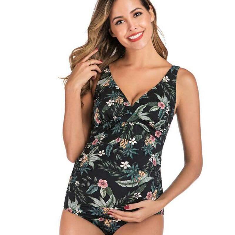 One-Piece Floral Printed Pregnancy Swimwear