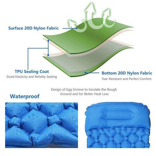 Outdoor Camping Mat Ultra-Light Self Inflatable Mattress Hiking Tent