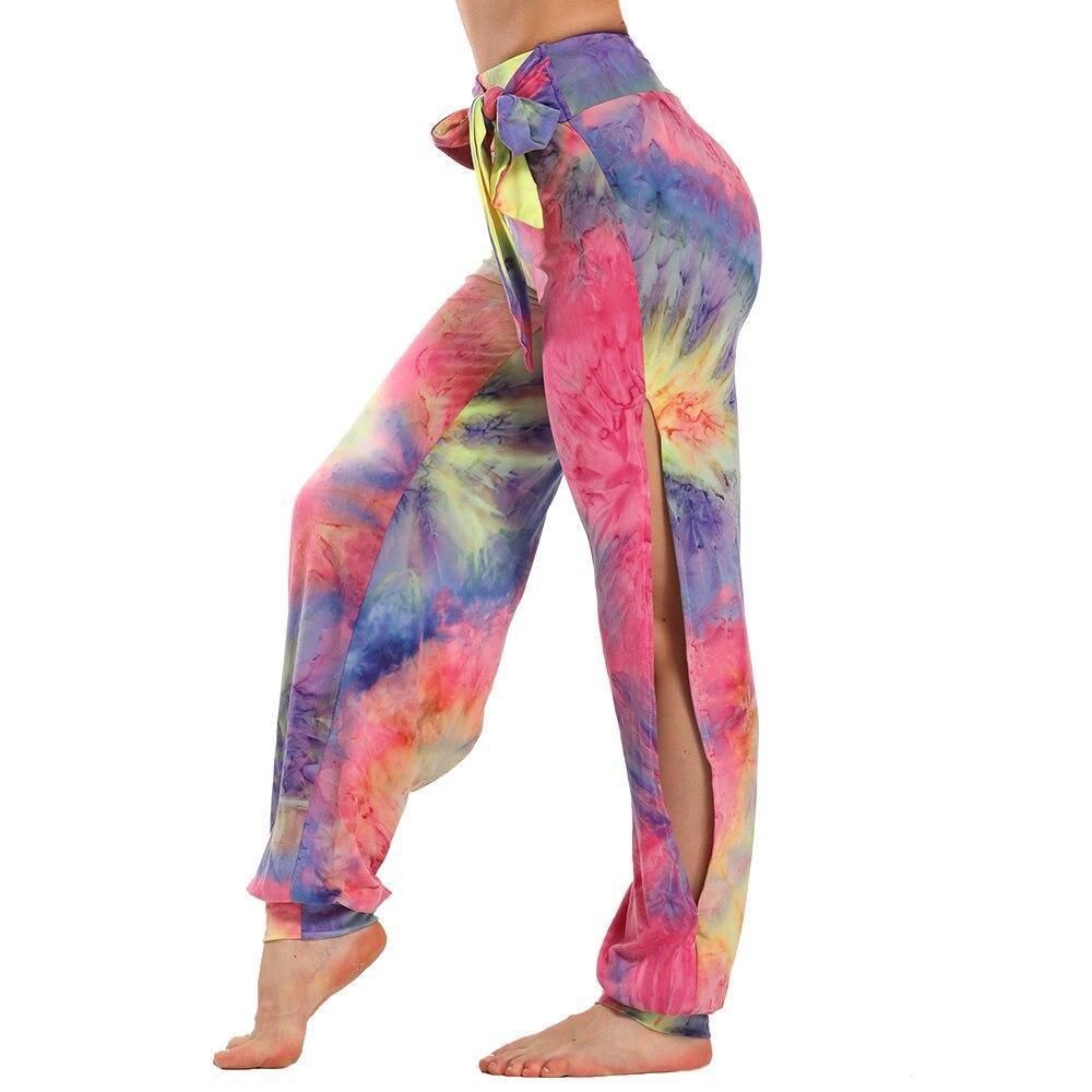 Women Fitness Running Leggins High Waist Band Printed