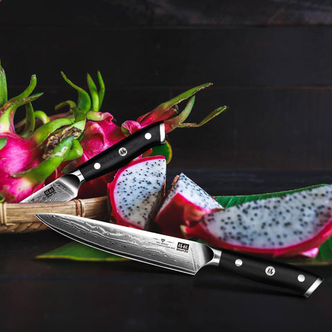 KEEMAKE Santoku Kitchen Knives 7 inch Cutter Tools Damascus VG10