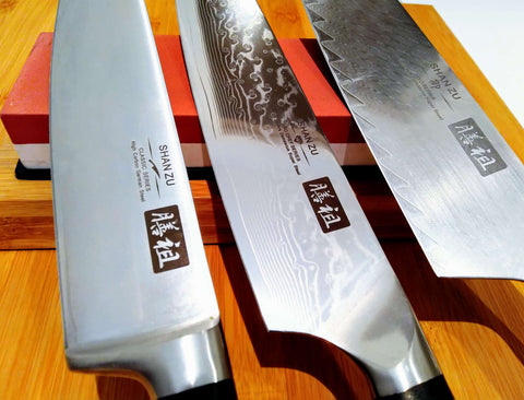  SHAN ZU Cuchillo de chef de acero japonés de Damasco