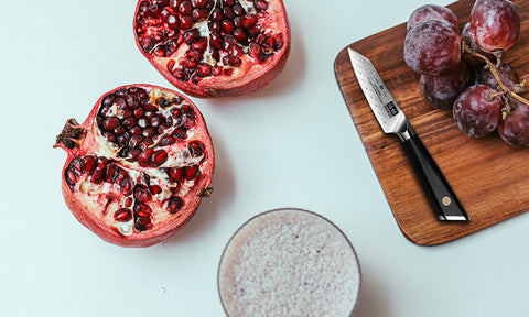 shan zu fruit knife with pomegranate