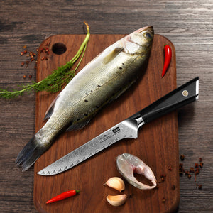 shan zu gyo seiries Ausbeinmesser mit doppelseitiger Klinge ist leicht zu schärfen