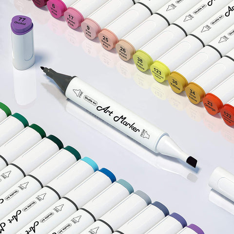 Swatching my new paint markers by shuttle art. This set contains