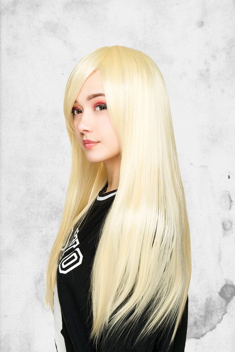 Long Straight Light Blonde Wig