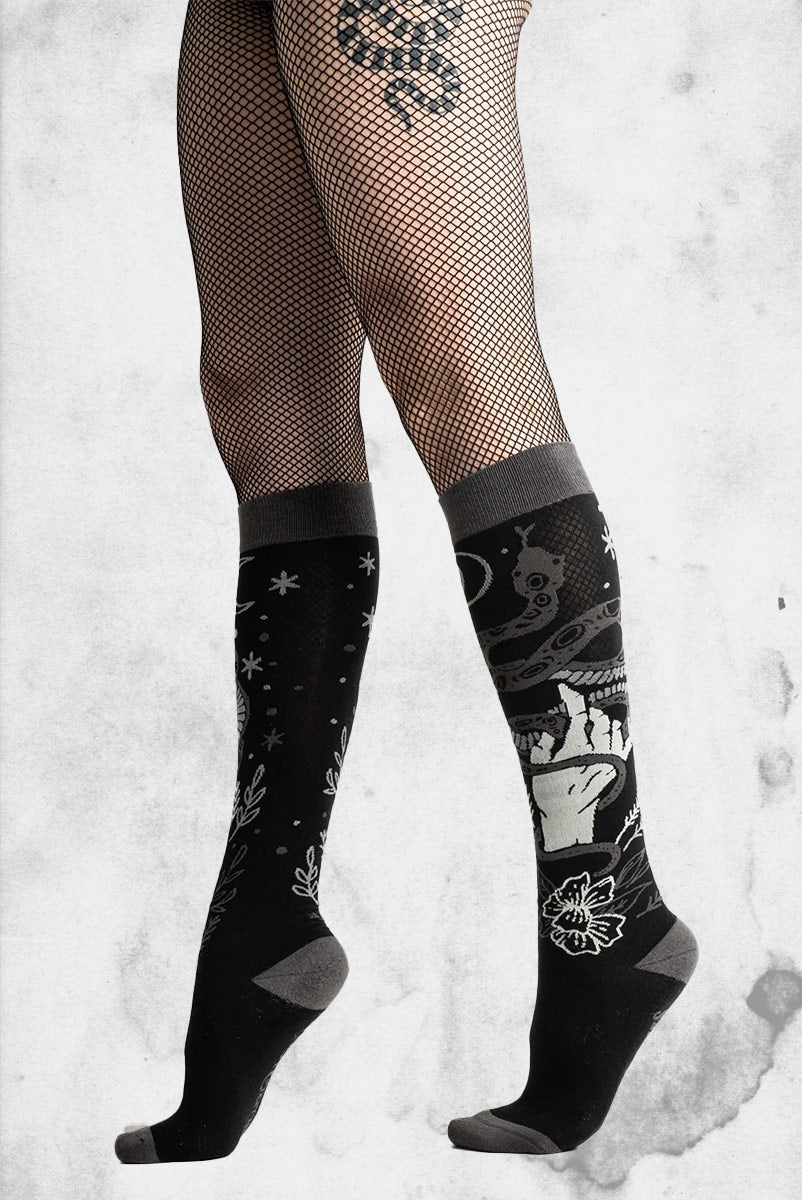 Serpentine Witch Knee High Socks
