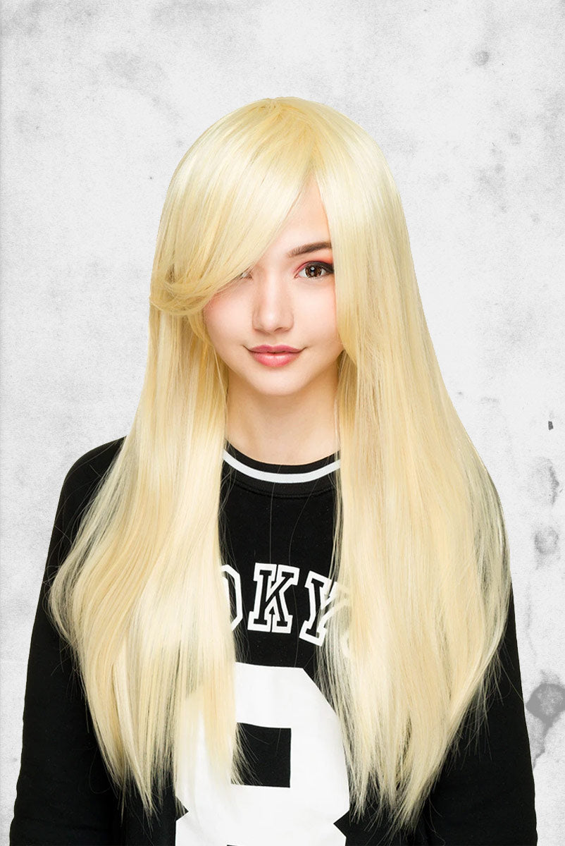 Long Straight Light Blonde Wig