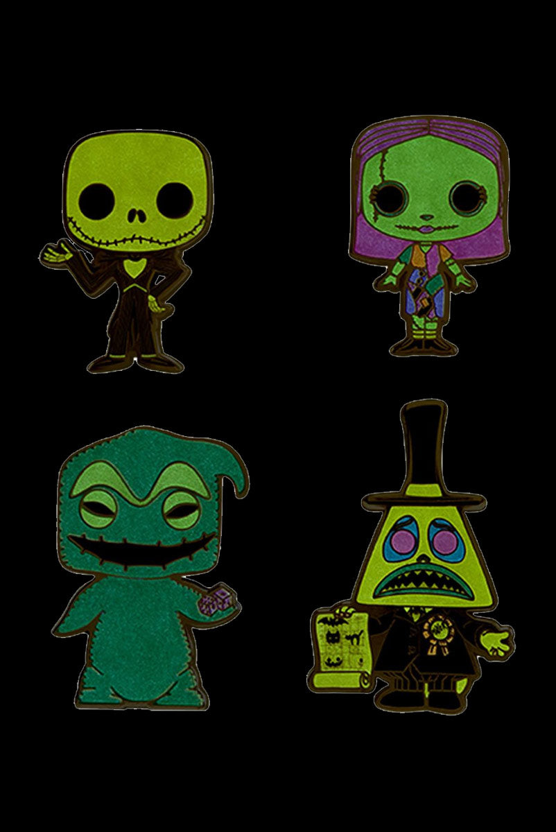 The Nightmare Before Christmas - Blacklight Reactive Set (Enamel Pins)