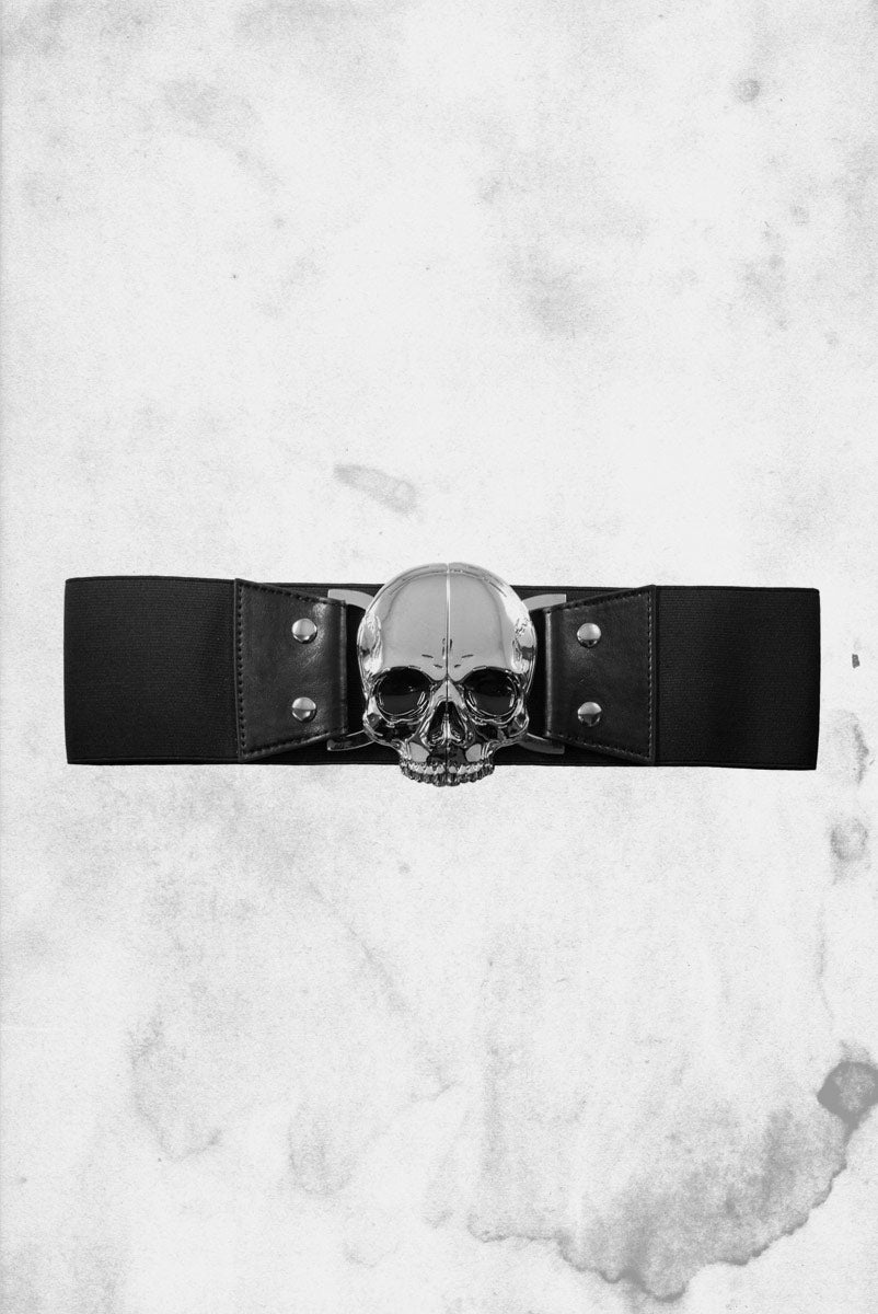 Elastic Waist Belt - Skull