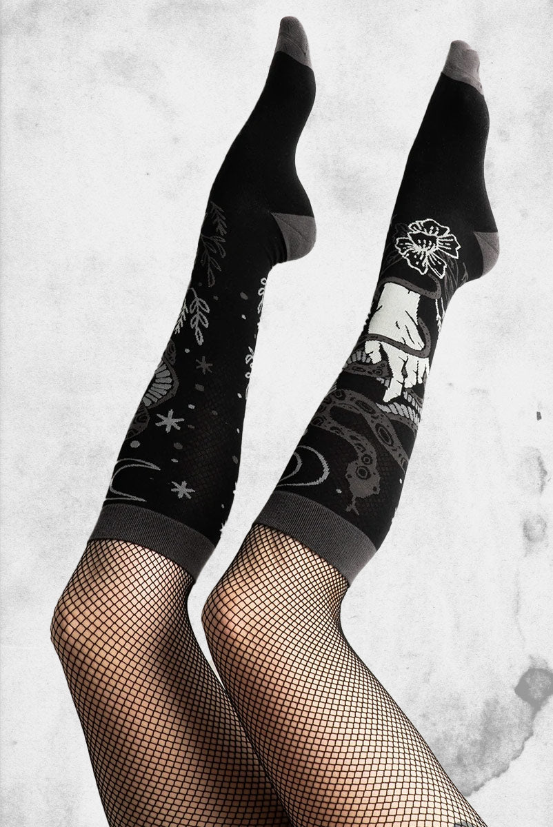 Serpentine Witch Knee High Socks