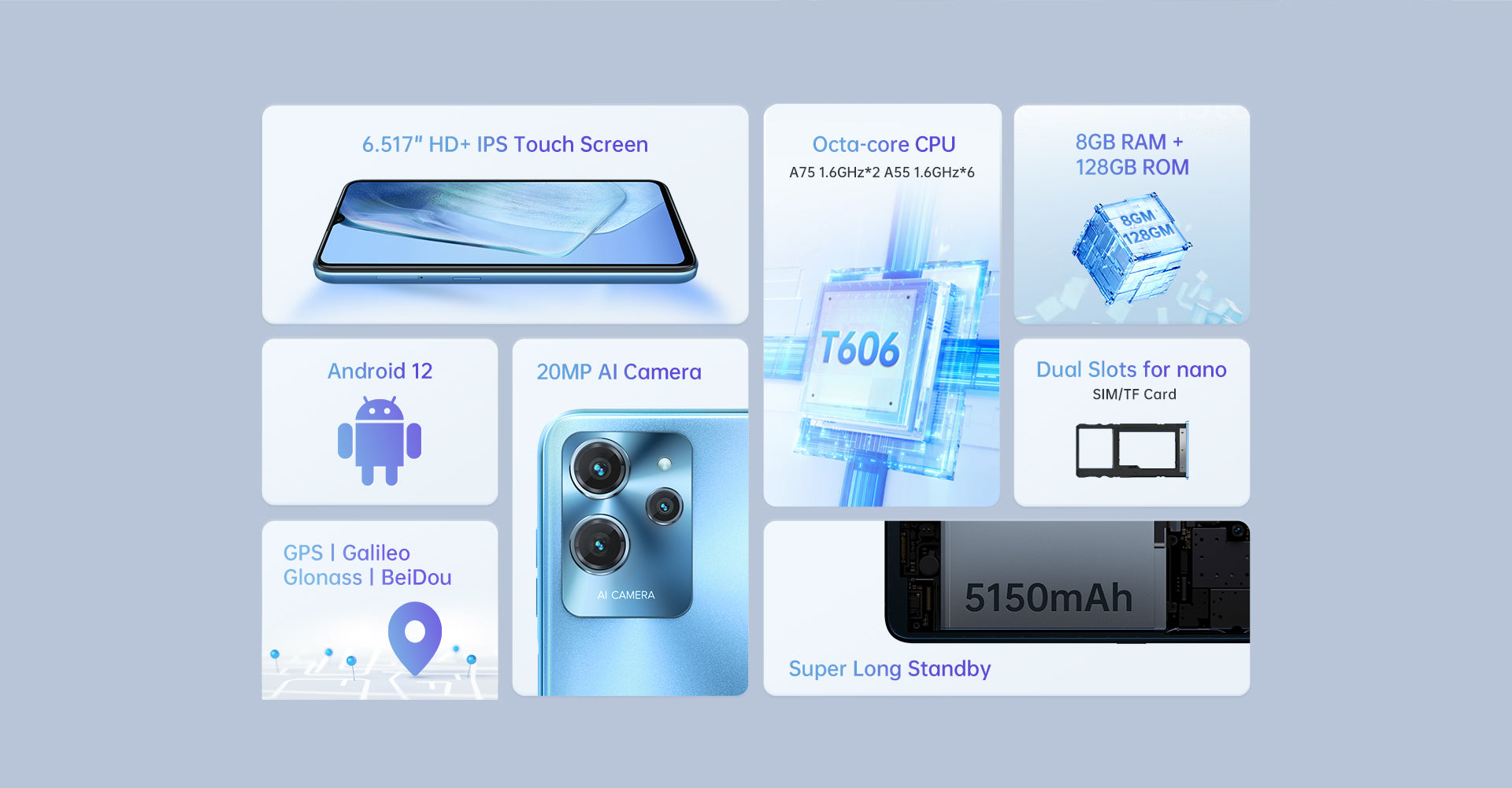 OUKITEL C32 Pro Teléfono Libre 2023, 16GB RAM+ 256GB ROM/SD 1TB, 6.52''  Pantalla, Batería 5150mAh, Cámara 20MP, Octa-Core 4G Dual SIM Android 12  Smartphone, Fingerprint/Face ID/GPS/OTG : : Electrónica