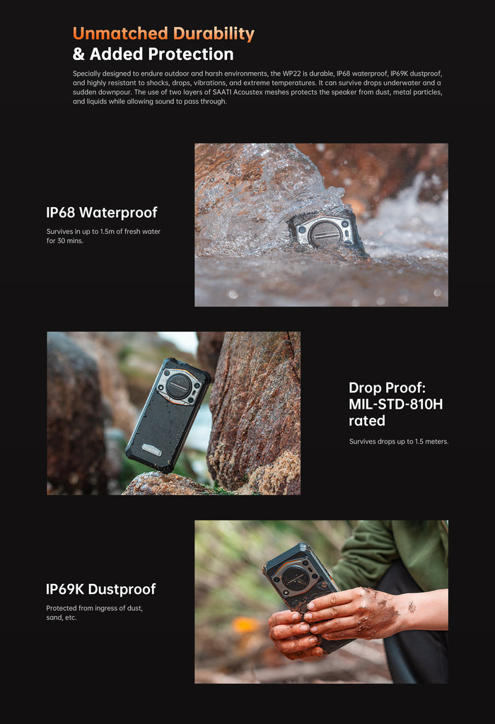 OUKITEL Latest Release: WP22 Rugged Smartphone with the World's Loudest and  Clearest Speaker 