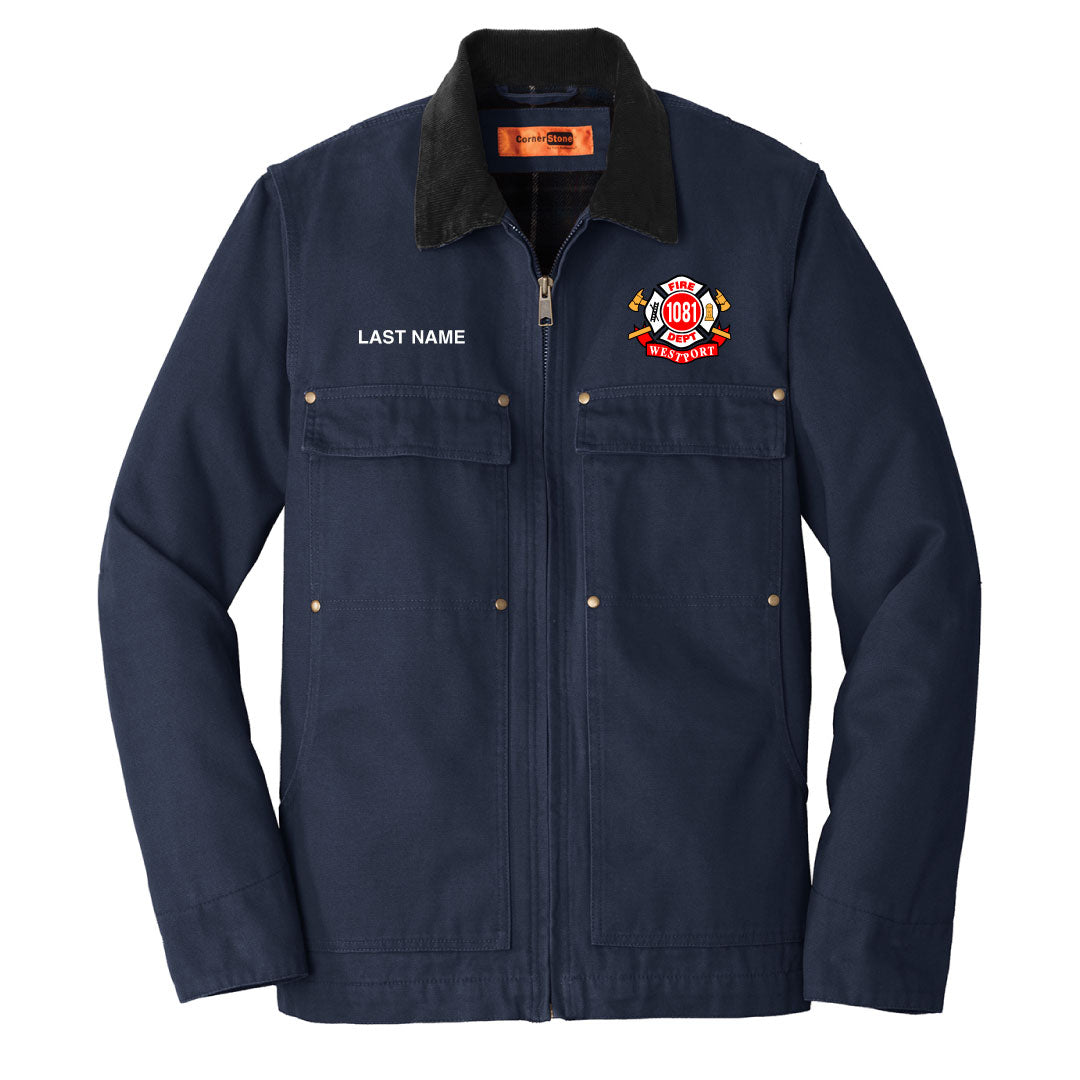 Westport Fire Department Washed Cloth Chore Coat