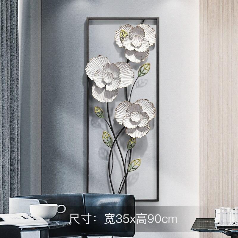 White Magnolia Flowers 3D Wall Hanging Decor Mural Pair