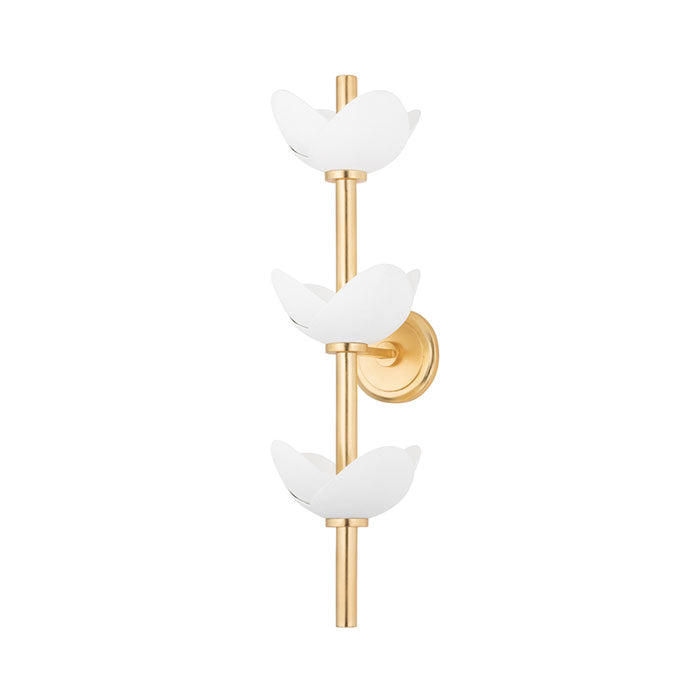 Ellis Triple Wall Sconce in Gold Leaf