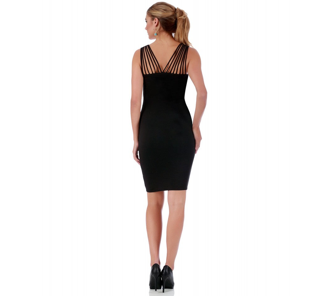 Short Dress with Strappy Shoulders 153741