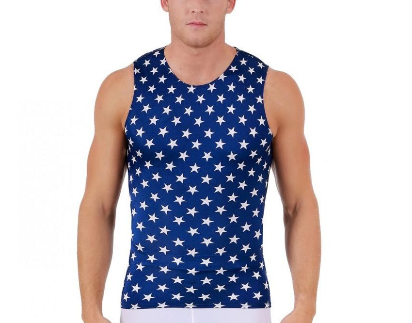 Insta Slim I.S.Pro USA Big & Tall Stars Activewear Sleeveless Crew-neck 4TAT0N1BT