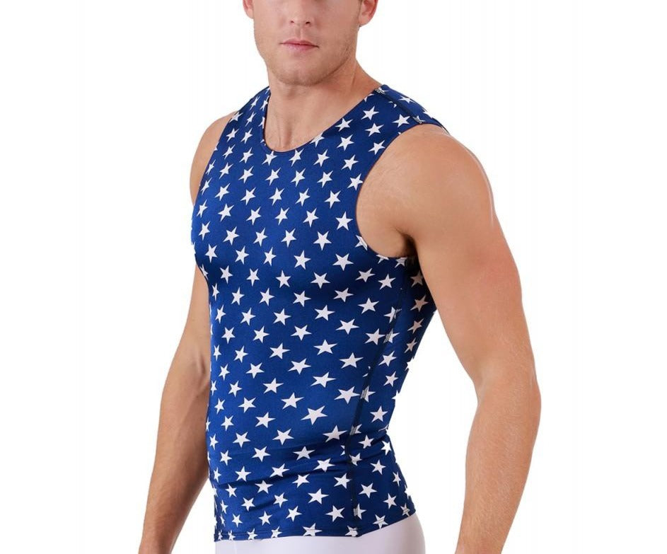 Insta Slim I.S.Pro USA Big & Tall Stars Activewear Sleeveless Crew-neck 4TAT0N1BT