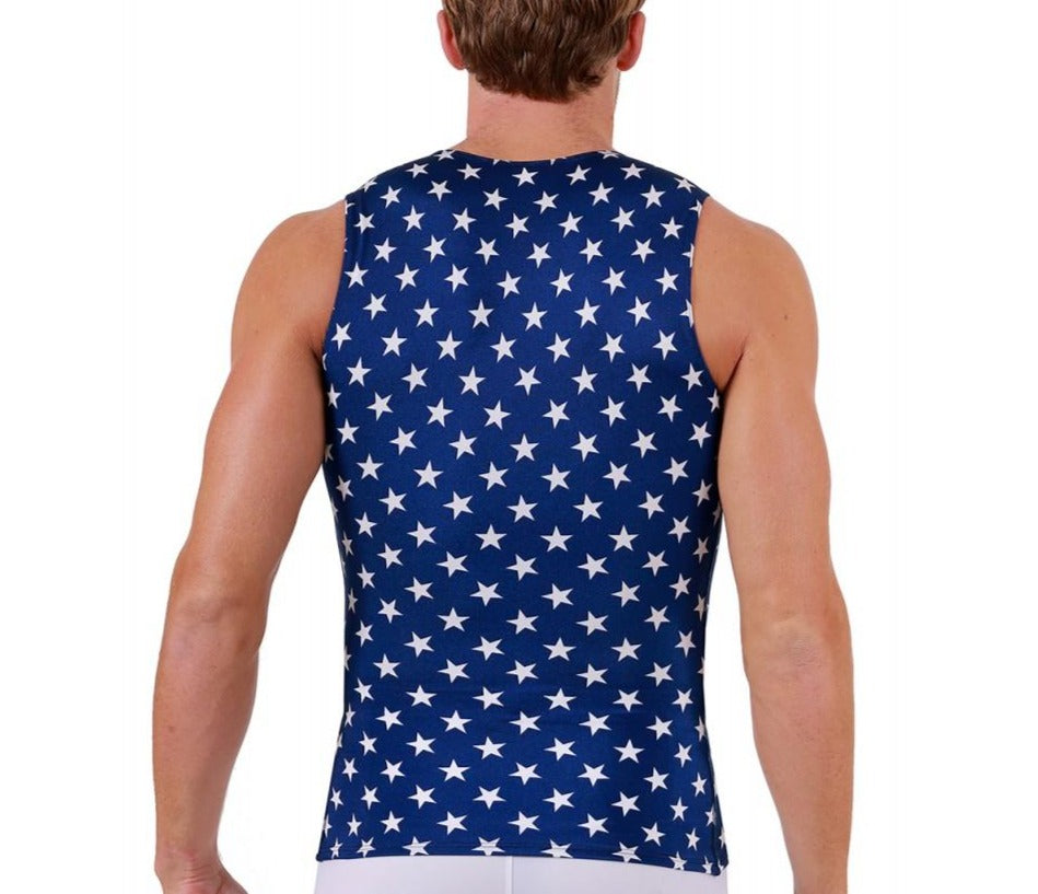 Insta Slim I.S.Pro USA Big & Tall Stars Activewear Sleeveless Crew-neck 4TAT0N1BT