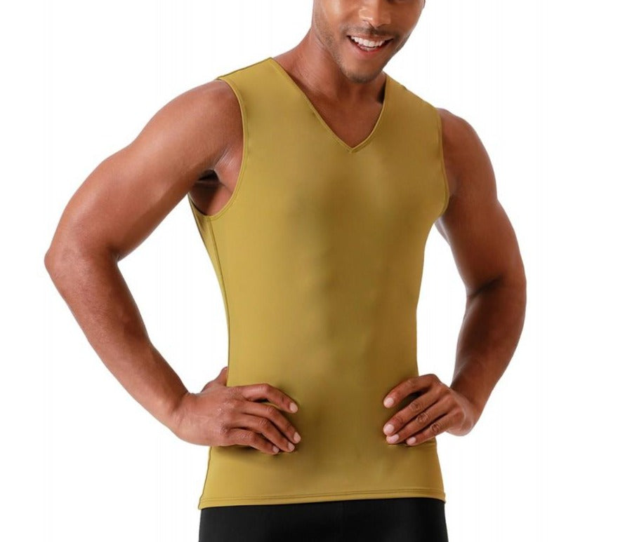 Insta Slim I.S.Pro USA Big & Tall Medium compression Sleeveless V-Neck Tank - 2VAT0N1BT