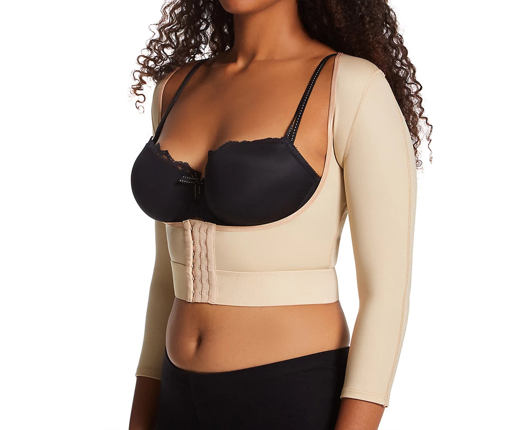 InstantFigure Compression Shapewear Underbust Crop Top W/Bust Zip Front MD208