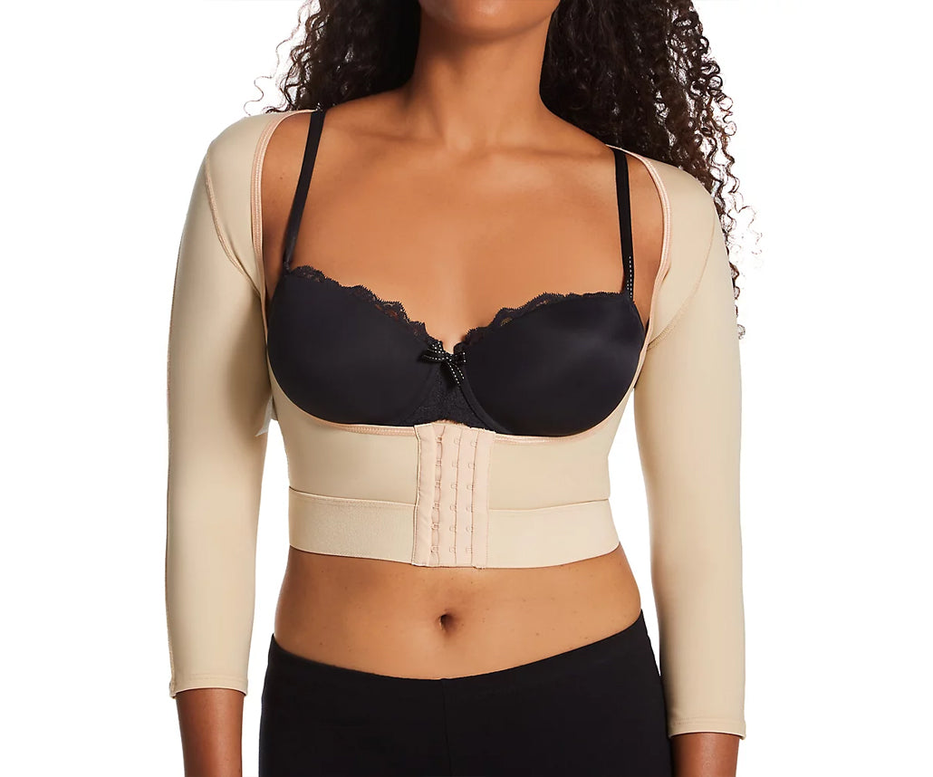 InstantFigure Compression Shapewear Underbust Crop Top W/Bust Zip Front MD208