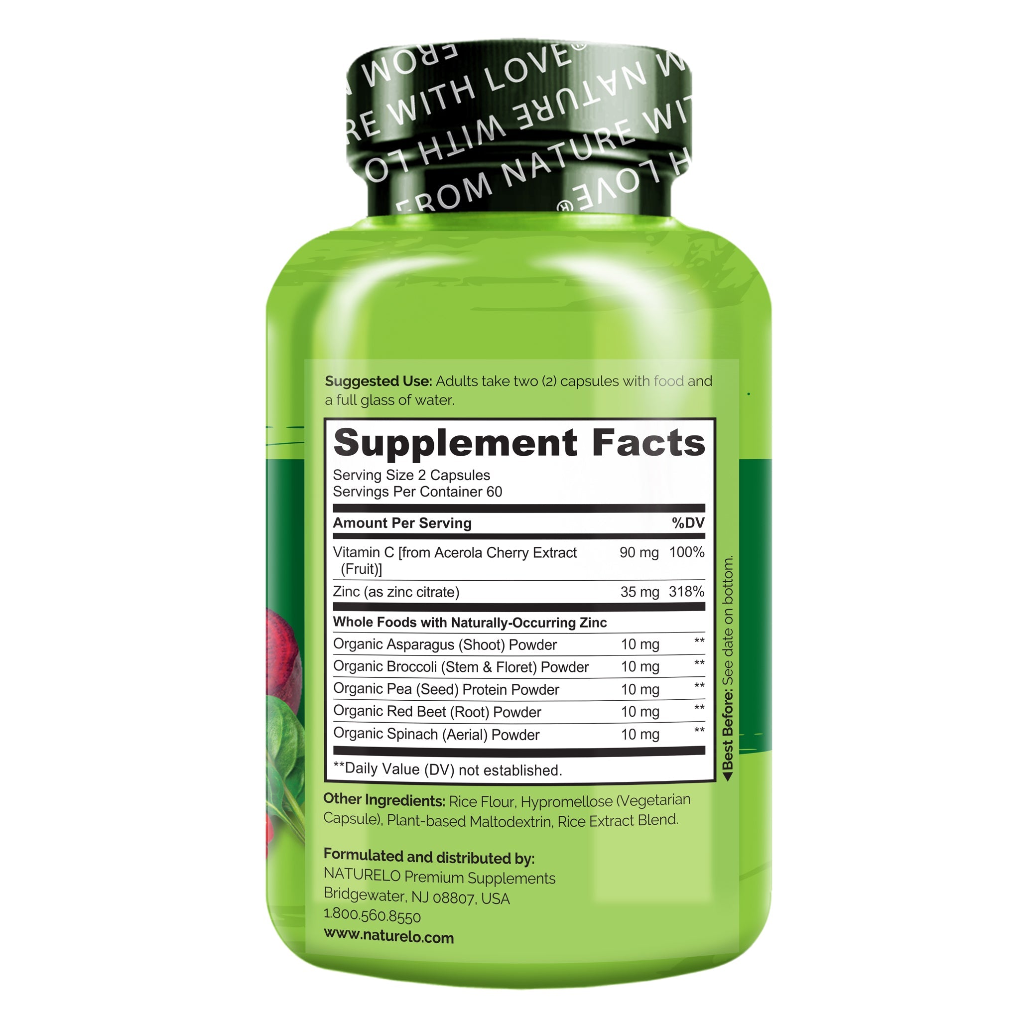 Whole Food Vegan Zinc Complex Supplement