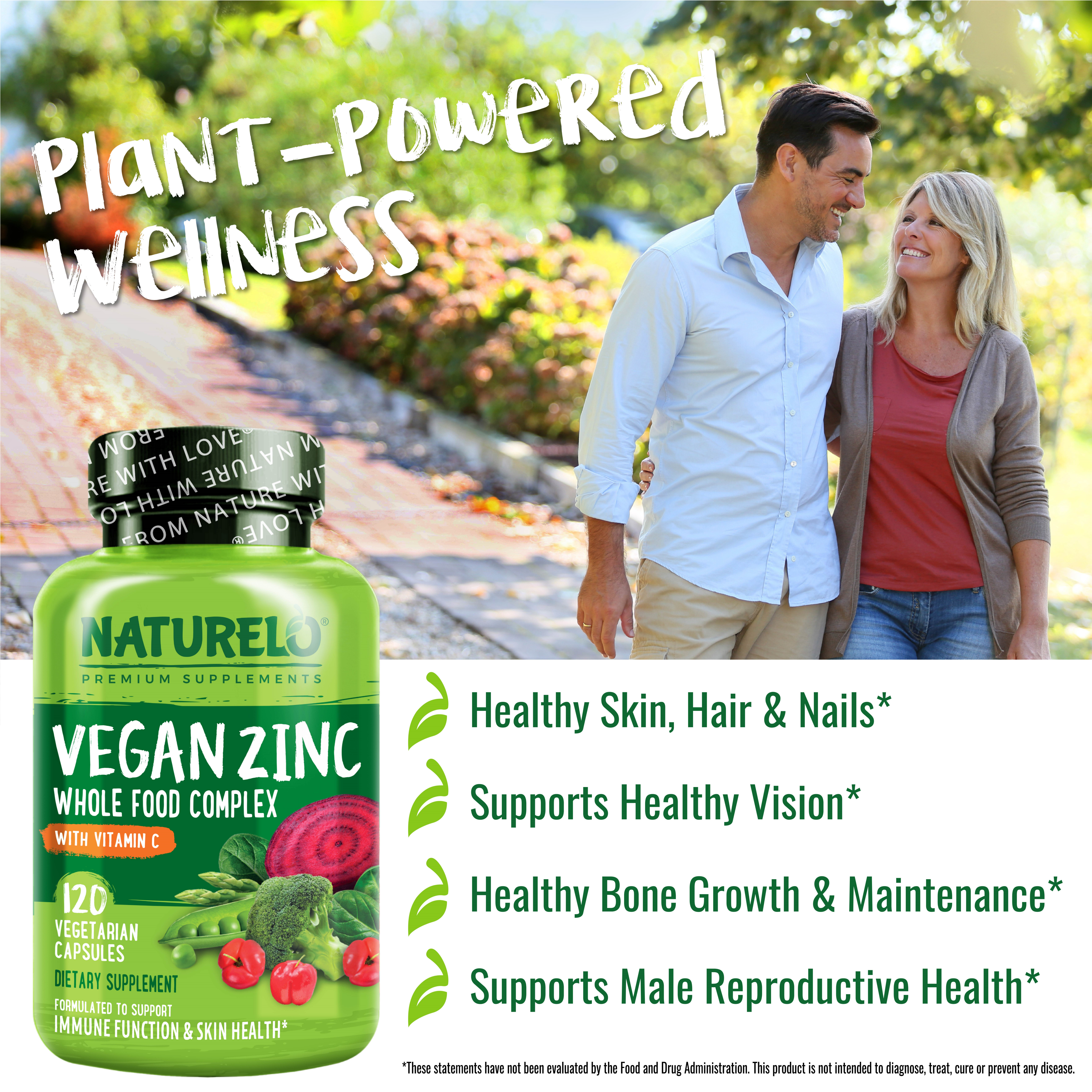 Whole Food Vegan Zinc Complex Supplement