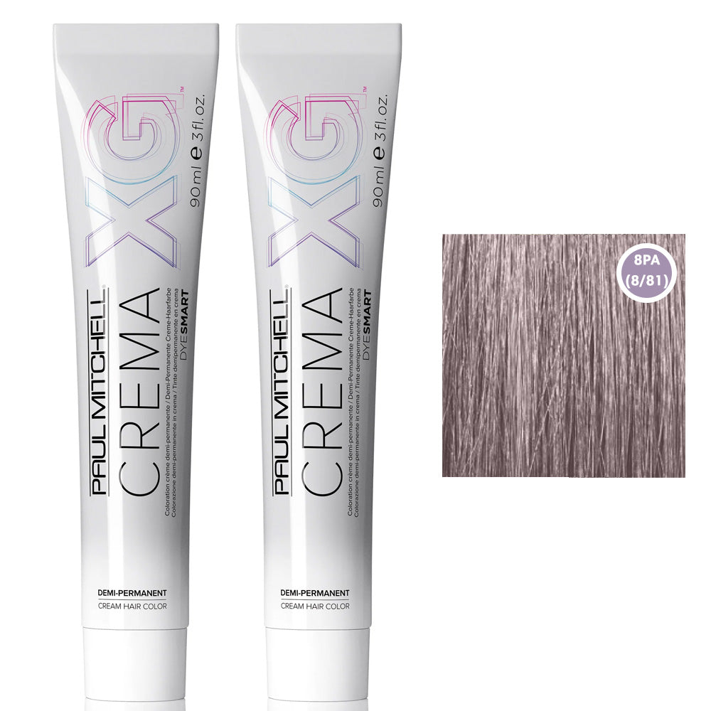 Paul Mitchell The Color XG Crema Demi-Permanent Cream Hair Color Pearl Ash Level Duo Set 3oz / 90ml