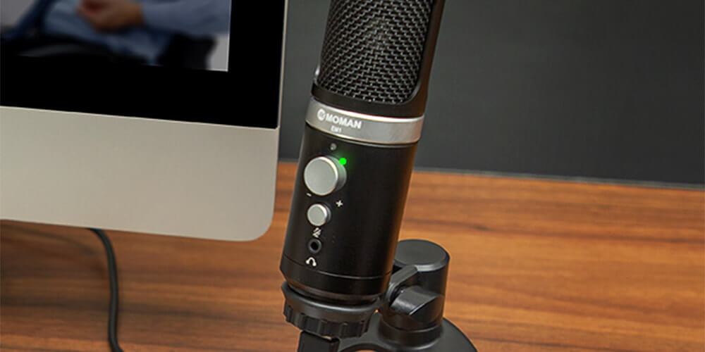 Small and portable podcaster microphone for PC