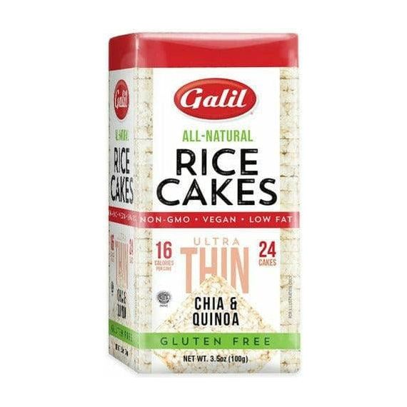 Ultra Thin Rice Cakes | Square | Chia & Quinoa | 3.5 oz | Galil
