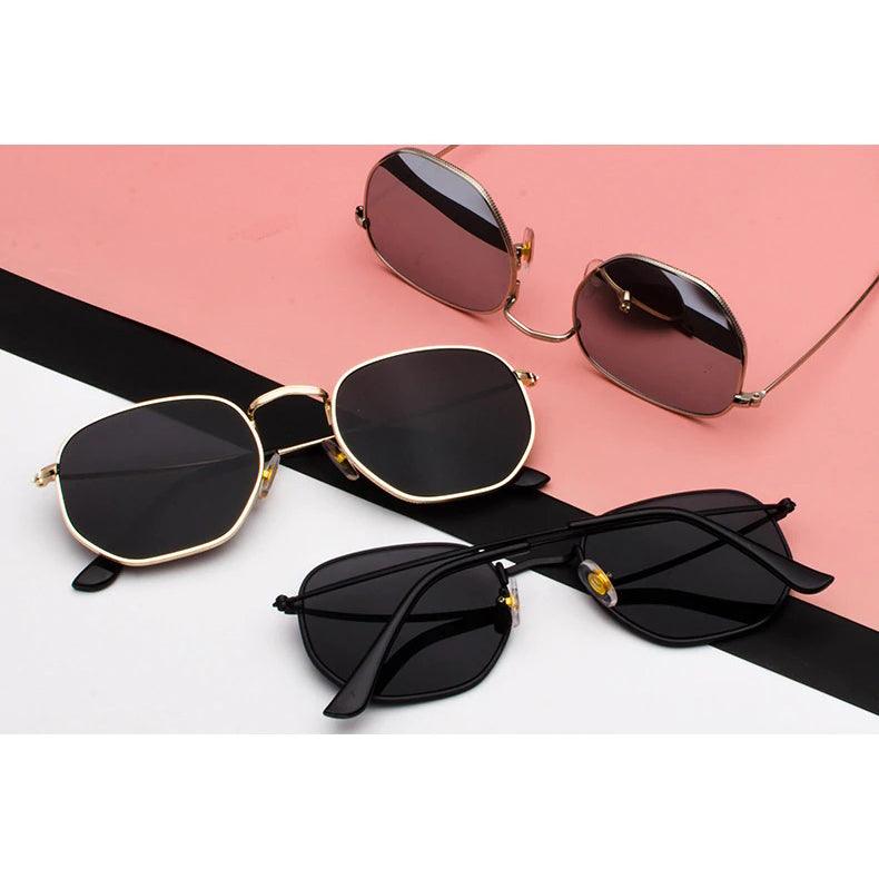 Vintage Sunglasses | Unisex Square Metal Frame Sunglasses