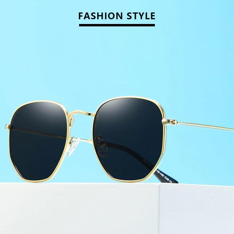 Vintage Sunglasses | Unisex Square Metal Frame Sunglasses