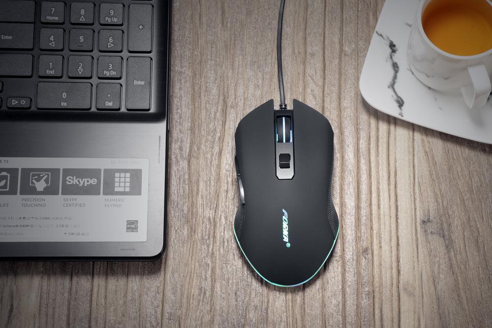 Stylish USB Wired Gaming Mouse - 6 Buttons, 3200 DPI