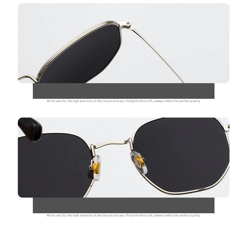 Vintage Sunglasses | Unisex Square Metal Frame Sunglasses