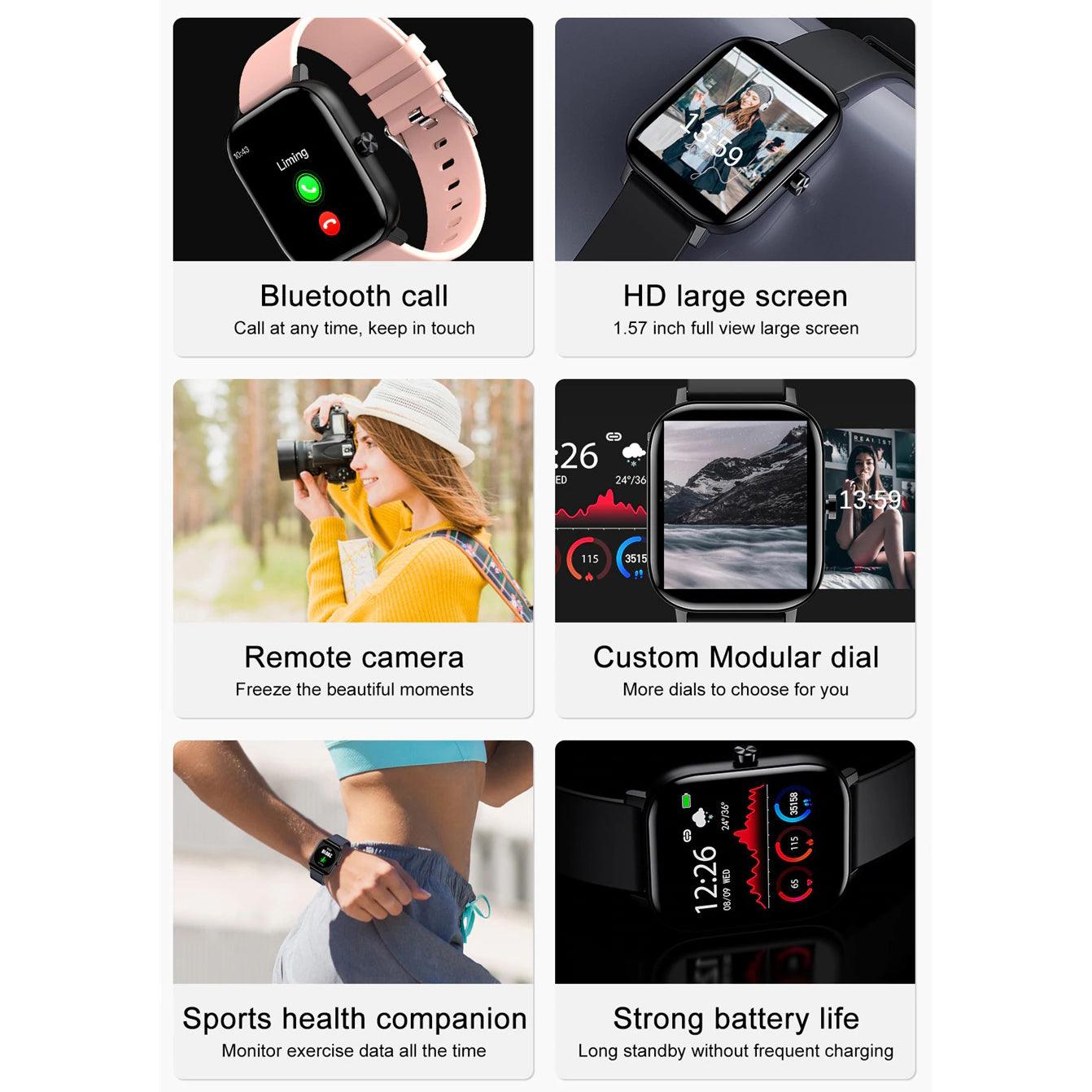 Lige Smart Multifunction Wristwatch with Bluetooth