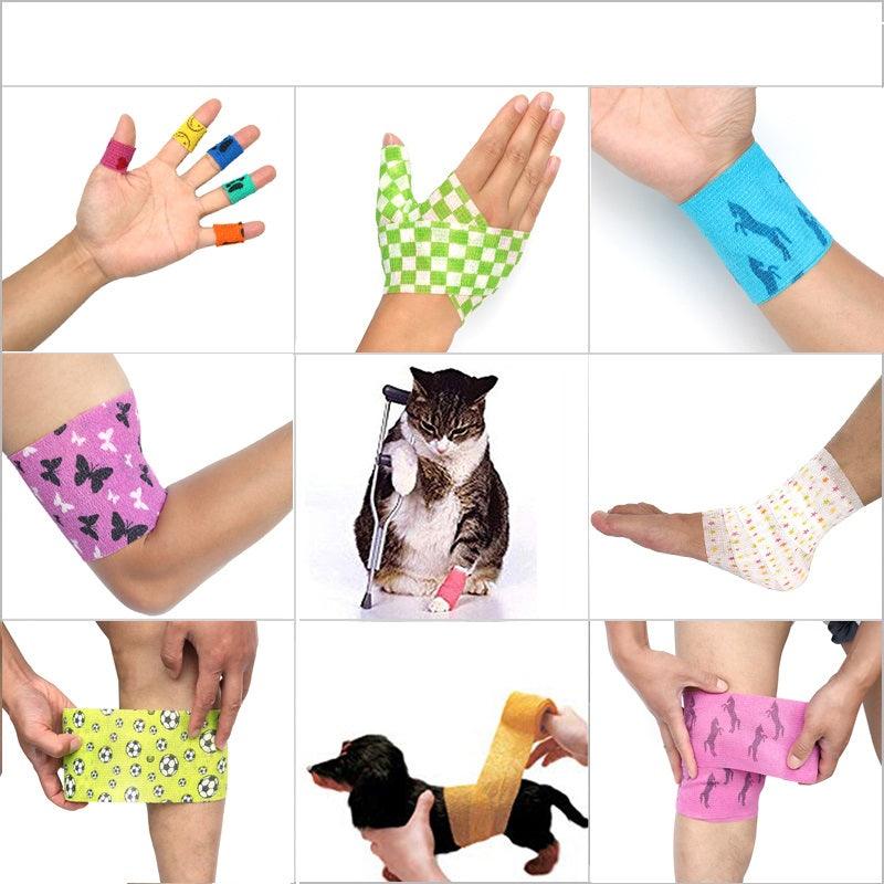 Printed Medical Elastic Bandage 4.5m Self-Adhesive