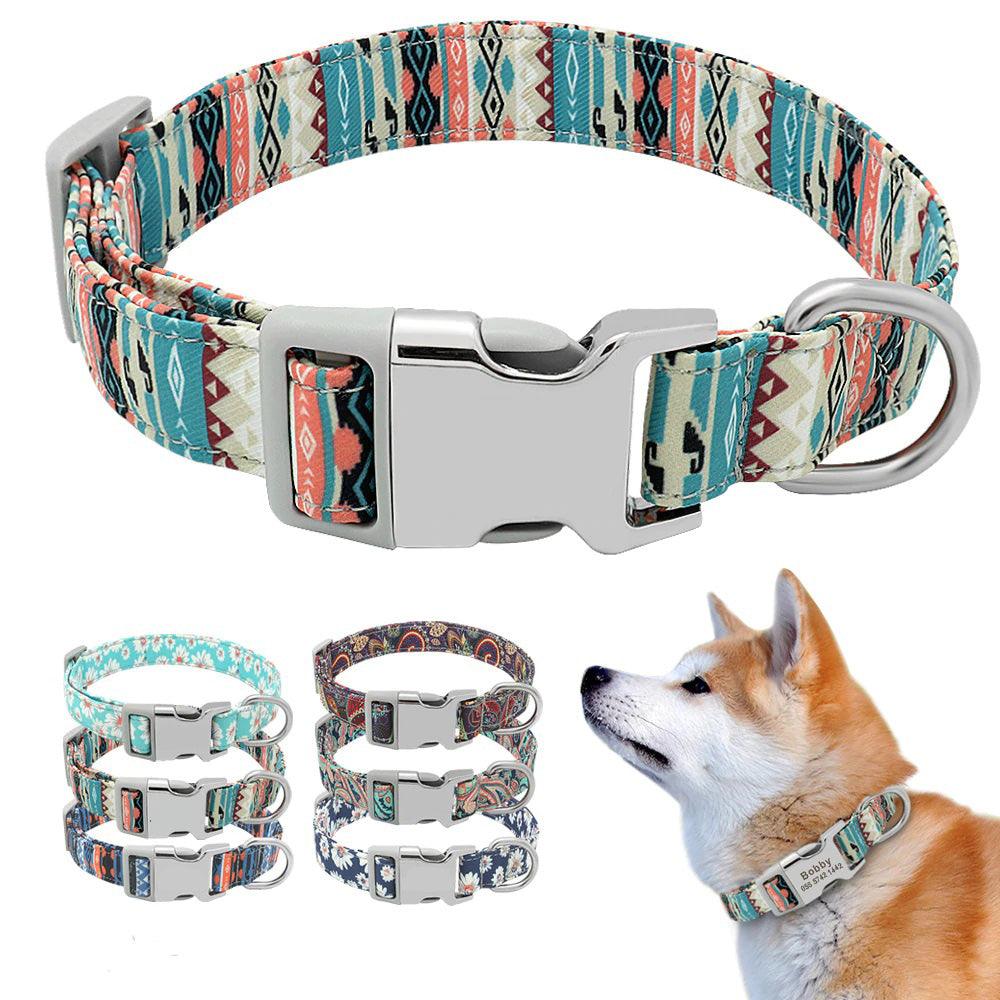 Trendy Printed Collar for Dogs - Multicolour