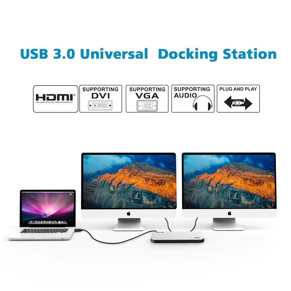 Universal Docking Station 11-in-1 USB 3.0 - For Laptops & Tablets
