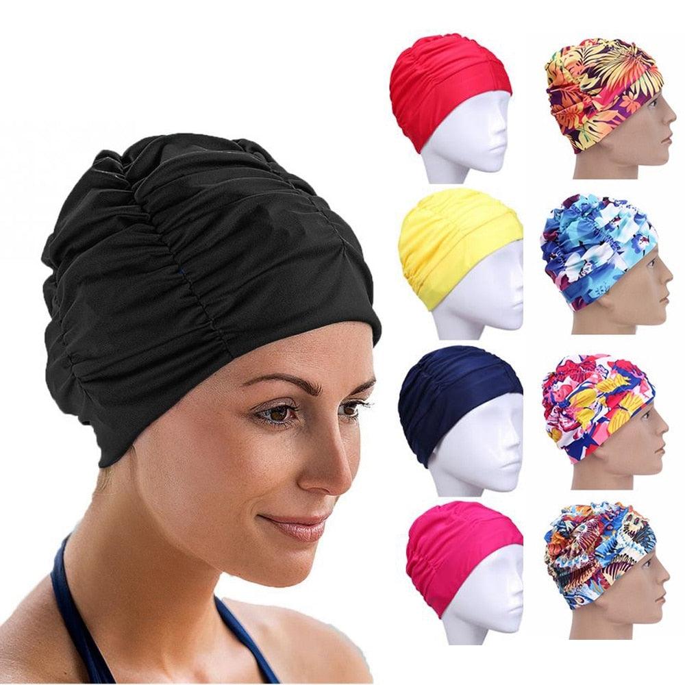 Printed Swimming Caps for Adults - Elastic Nylon | Swimming Accessories