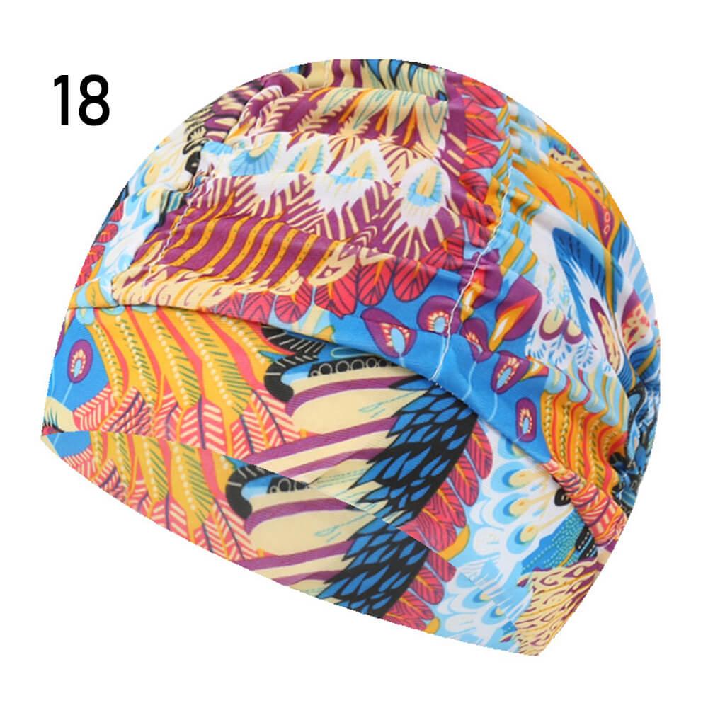 Printed Swimming Caps for Adults - Elastic Nylon | Swimming Accessories