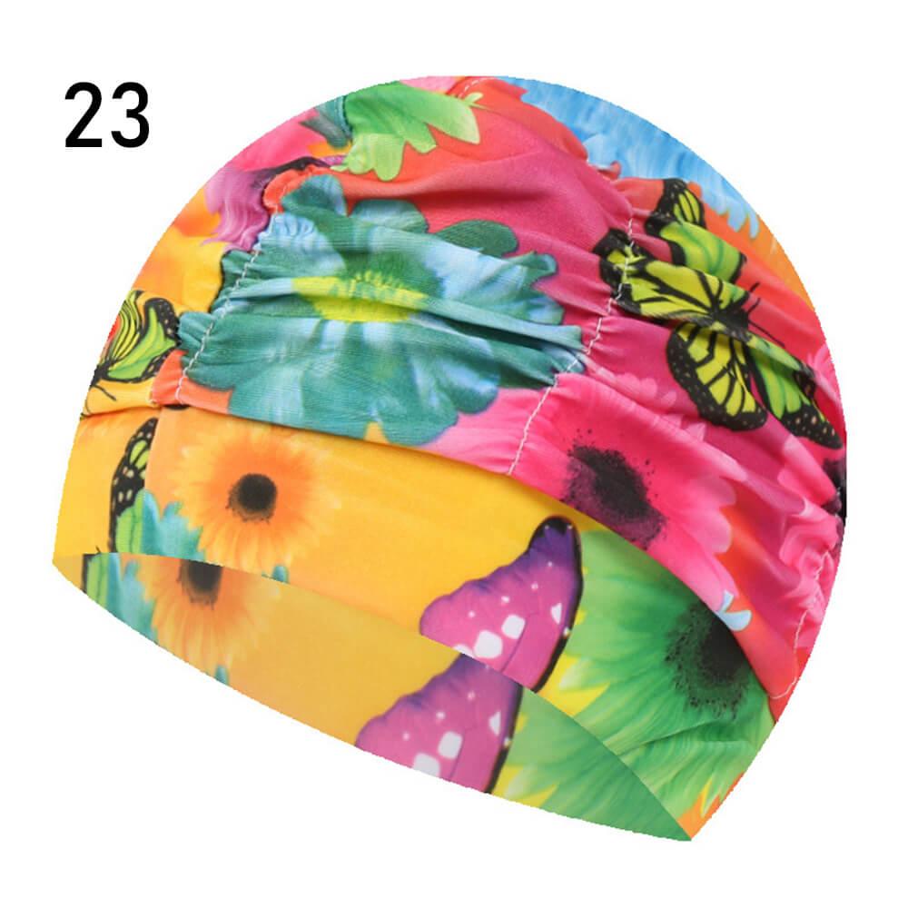 Printed Swimming Caps for Adults - Elastic Nylon | Swimming Accessories