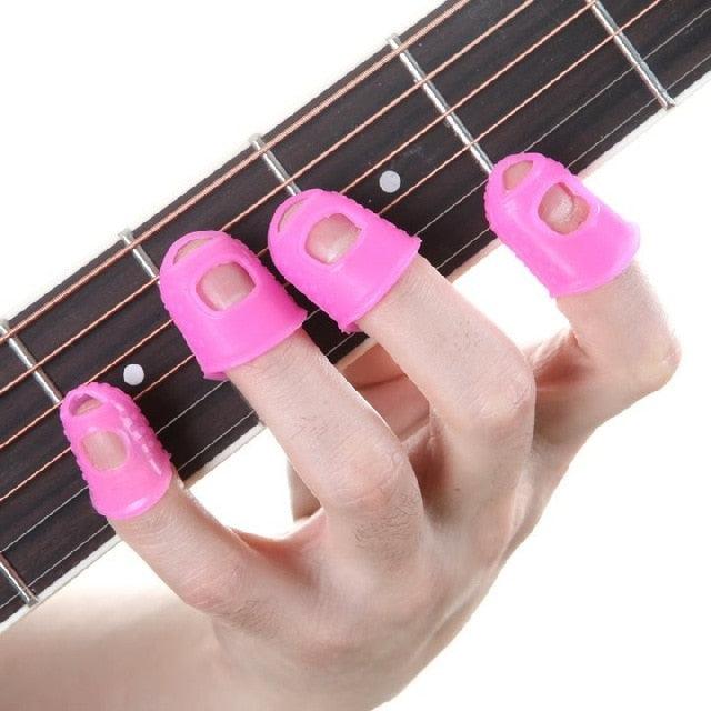 Celluloid Guitar Finger Protector Caps -12 Pcs